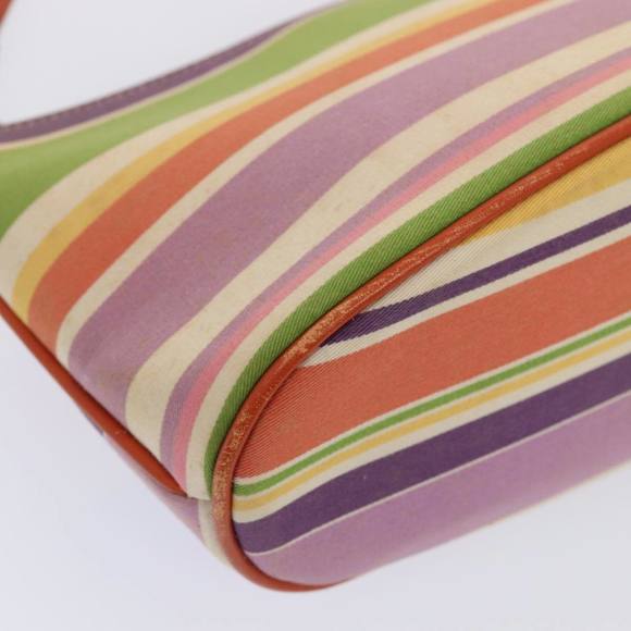 BURBERRY Nova Check Blue Label Hand Bag Canvas Orange Purple Auth ti1989 - Picture 15 of 16